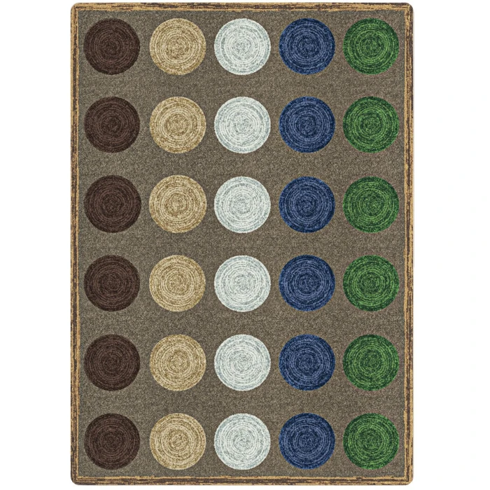 Joy Carpets Kid Essentials Multi Mindful Seating 10ft.9in. x 13ft.2in. Rect. Rug