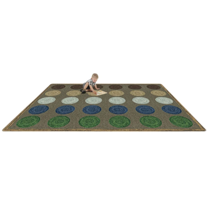 Joy Carpets Kid Essentials Multi Mindful Seating 10ft.9in. x 13ft.2in. Rect. Rug