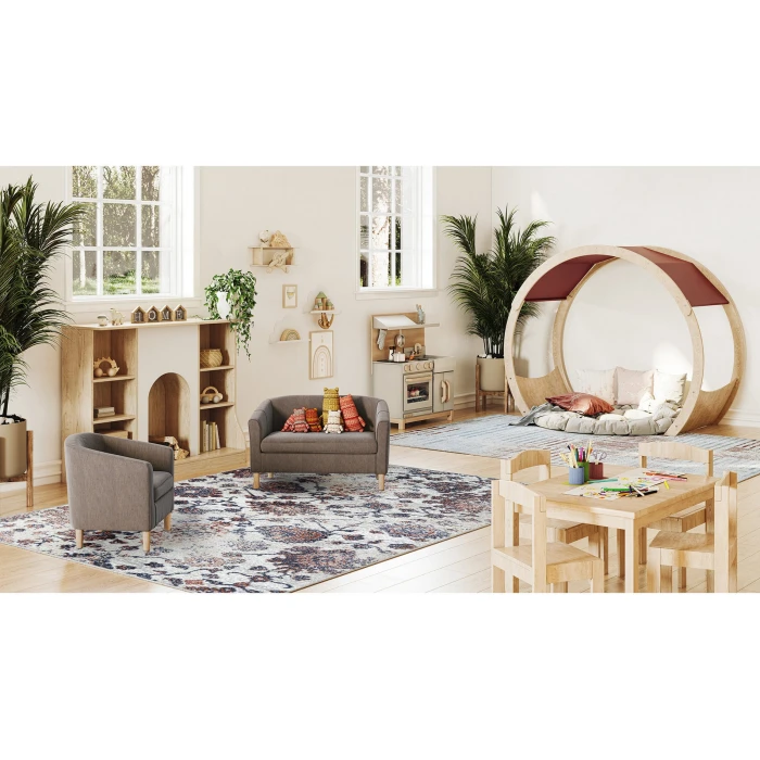 Joy Carpets Kid Essentials Sunset Mojave Bloom 5ft. 4in. x 7ft. 8in. Rect. Rug