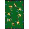 Joy Carpets Kid Essentials Green Monkey Business 13ft.2in. Round Rug