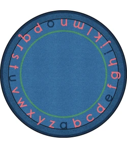 Joy Carpets Kid Essentials Multi Montessori Alphabet 7ft.7in. Round Rug