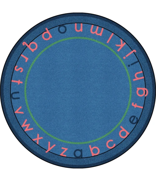 Joy Carpets Kid Essentials Multi Montessori Alphabet 7ft.7in. Round Rug