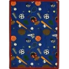 Joy Carpets Games People Play Blue Multi-Sport 5ft.4in. x 7ft.8in. Rect. Rug