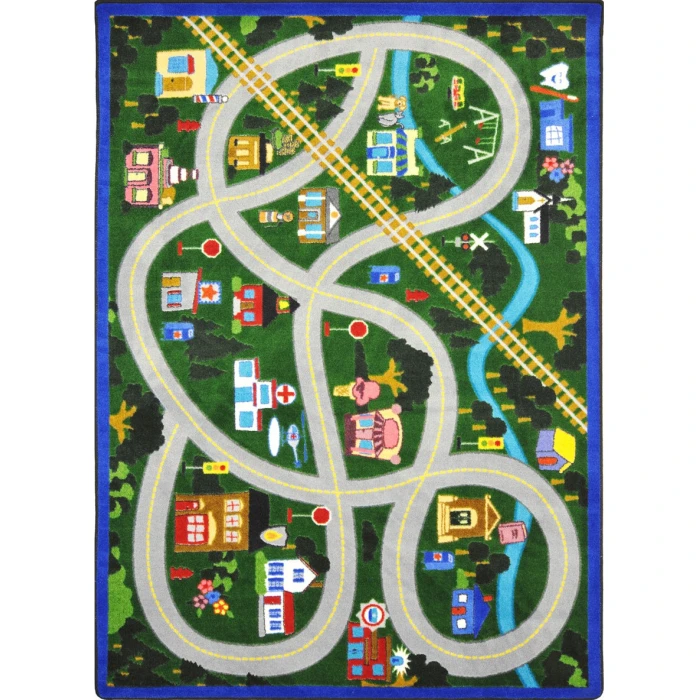 Joy Carpets Kid Essentials Multi My Community Helpers 7ft.8in. x 10ft.9in. Rect. Rug
