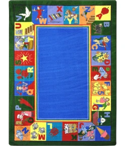 Joy Carpets Kid Essentials Multi My Favorite Rhymes 7ft.8in. x 10ft.9in. Oval Rug