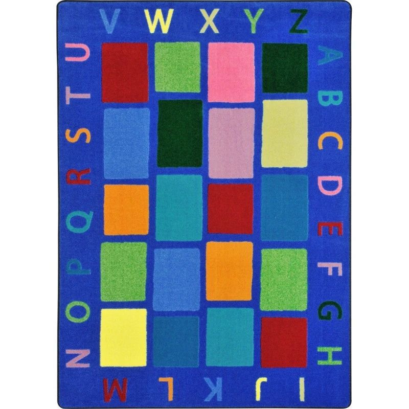 Joy Carpets Kid Essentials Multi My Space 5ft.4in. x 7ft.8in. Rect. Rug