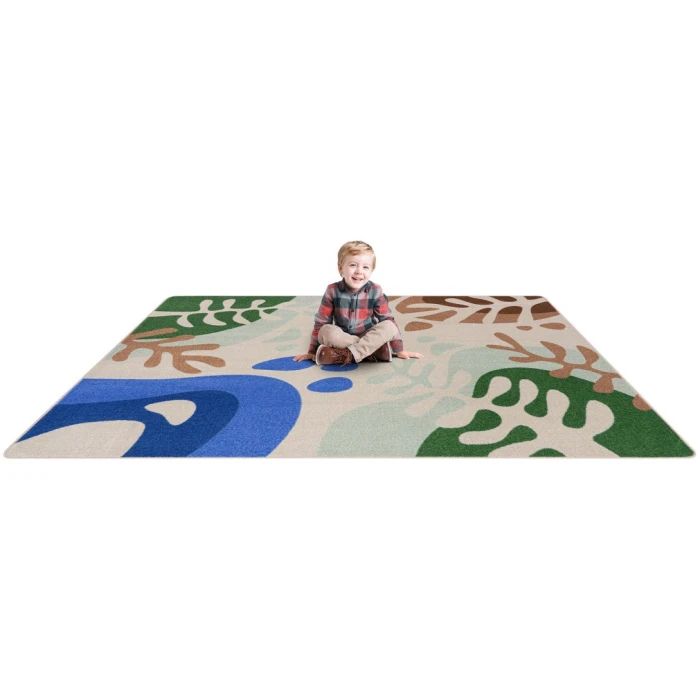 Joy Carpets Kid Essentials Multi Nature Forms 7ft. 8in. x 10ft. 9in. Rect. Rug