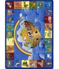 Joy Carpets Kid Essentials Rainbow Noah's Alphabet Animals 3ft. 10in. x 5ft. 4in. Rect. Rug