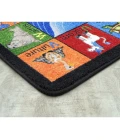 Joy Carpets Kid Essentials Multi Noahs Alphabet Animals 7ft.8in. x 10ft.9in. Oval Rug