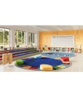 Joy Carpets Kid Essentials Multi Note Worthy (Elementary) 7ft. 7in. Round Rug