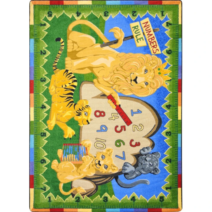 Joy Carpets Kid Essentials Multi Number Rule 10ft.9in. x 13ft.2in. Rect. Rug