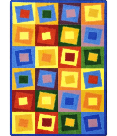 Joy Carpets Kid Essentials Brights Off Balance 3ft.10in. x 5ft.4in. Rect. Rug