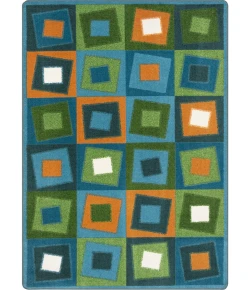 Joy Carpets Kid Essentials Citrus Off Balance 7ft.8in. x 10ft.9in. Rect. Rug