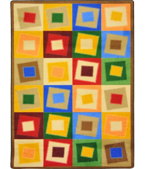Joy Carpets Kid Essentials Neutrals Off Balance 3ft.10in. x 5ft.4in. Rect. Rug