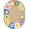 Joy Carpets Kid Essentials Softs Off Balance 5ft.4in. x 7ft.8in. Oval Rug