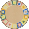 Joy Carpets Kid Essentials Softs Off Balance 7ft.7in. Round Rug