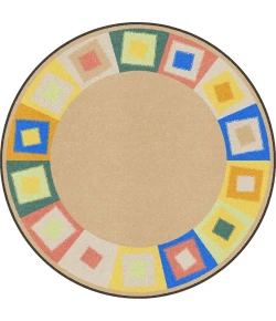 Joy Carpets Kid Essentials Softs Off Balance 7ft.7in. Round Rug