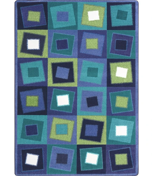 Joy Carpets Kid Essentials Violet Off Balance 5ft.4in. x 7ft.8in. Rect. Rug