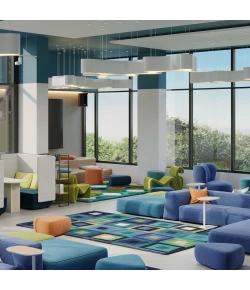 Joy Carpets Kid Essentials Violet Off Balance 5ft.4in. x 7ft.8in. Rect. Rug