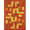 Joy Carpets Kid Essentials Orange Off Beat 10ft.9in. x 13ft.2in. Rect. Rug