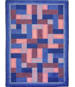 Joy Carpets Kid Essentials Purple Off Beat 7ft.8in. x 10ft.9in. Rect. Rug