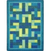 Joy Carpets Kid Essentials Teal Off Beat 10ft.9in. x 13ft.2in. Rect. Rug