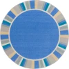 Joy Carpets Kid Essentials Light Blue Off the Cuff 5ft.4in. Round Rug