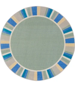 Joy Carpets Kid Essentials Sage Off the Cuff 5ft.4in. Round Rug