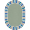 Joy Carpets Kid Essentials Sage Off the Cuff 3ft.10in. x 5ft.4in. Oval Rug