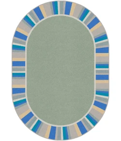 Joy Carpets Kid Essentials Sage Off the Cuff 3ft.10in. x 5ft.4in. Oval Rug