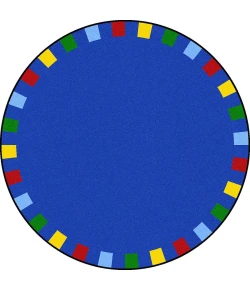 Joy Carpets Kid Essentials Brights On the Border 5ft.4in. Round Rug