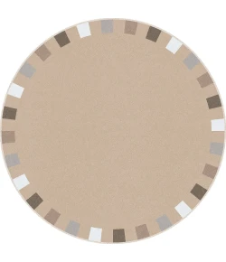 Joy Carpets Kid Essentials Neutrals On the Border 5ft.4in. Round Rug