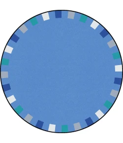 Joy Carpets Kid Essentials Softs On the Border 5ft.4in. Round Rug