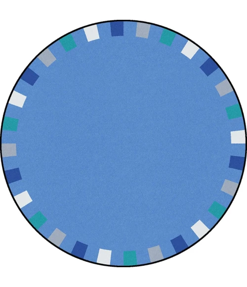 Joy Carpets Kid Essentials Softs On the Border 5ft.4in. Round Rug