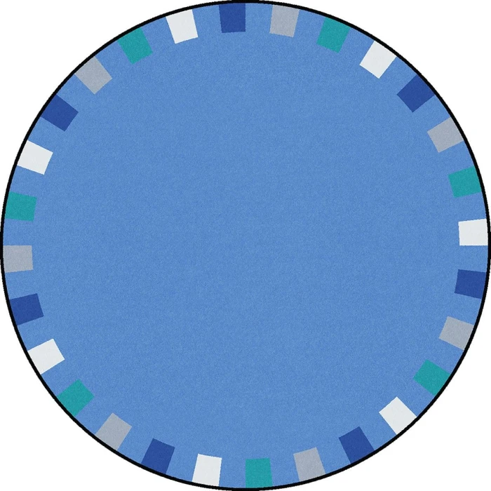 Joy Carpets Kid Essentials Softs On the Border 7ft.7in. Round Rug