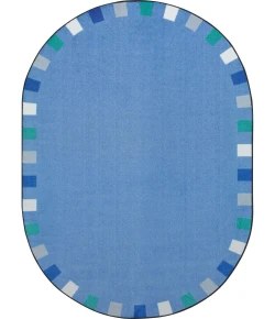 Joy Carpets Kid Essentials Softs On the Border 10ft.9in. x 13ft.2in. Oval Rug