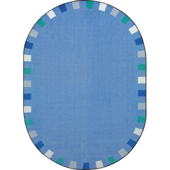 Joy Carpets Kid Essentials Softs On the Border 10ft.9in. x 13ft.2in. Oval Rug