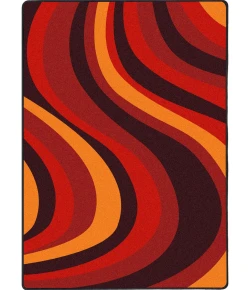 Joy Carpets Kid Essentials Red On the Curve 10ft.9in. x 13ft.2in. Rect. Rug