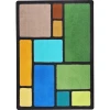 Joy Carpets Kid Essentials Earthtone Our Block 7ft.8in. x 10ft.9in. Rect. Rug