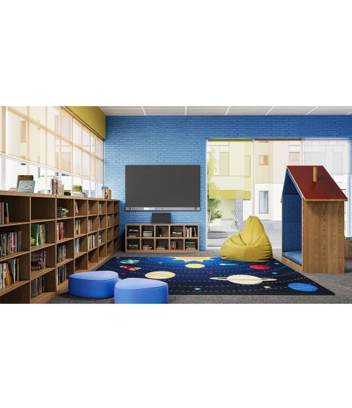 Joy Carpets Kid Essentials Multi Out of this World 7ft.8in. x 10ft.9in. Rect. Rug