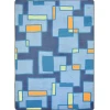Joy Carpets Kid Essentials Cool Blue Outside the Box 10ft.9in. x 13ft.2in. Rect. Rug