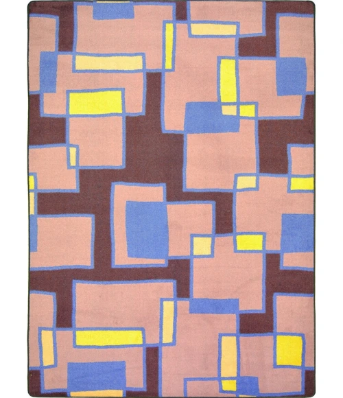 Joy Carpets Kid Essentials Grape Outside the Box 10ft.9in. x 13ft.2in. Rect. Rug