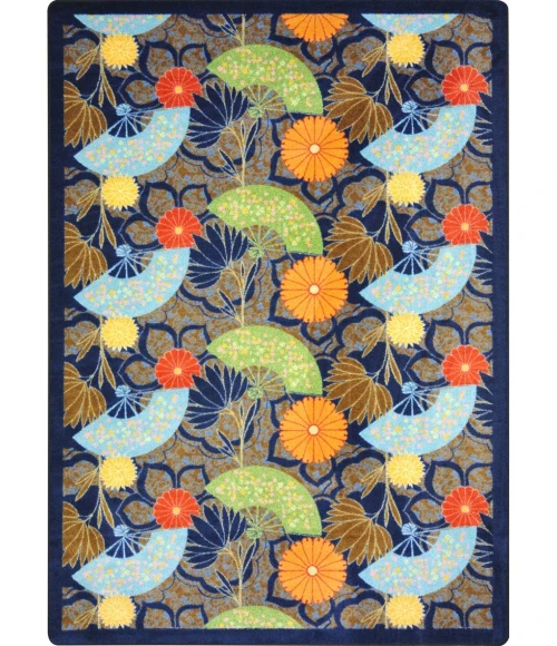 Joy Carpets Kaleidoscope Brown Pacific Rim 5ft.4in. x 7ft.8in. Rect. Rug