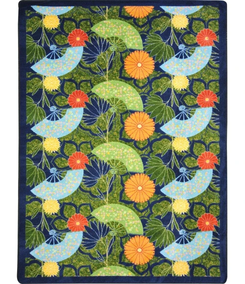 Joy Carpets Kaleidoscope Green Pacific Rim 10ft.9in. x 13ft.2in. Rect. Rug