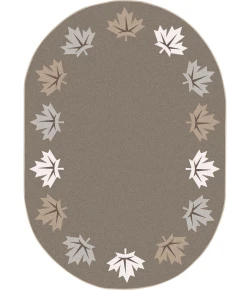 Joy Carpets Kid Essentials Neutral Parliament Hill 5ft.4in. x 7ft.8in. Oval Rug