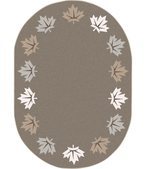 Joy Carpets Kid Essentials Neutral Parliament Hill 10ft.9in. x 13ft.2in. Oval Rug