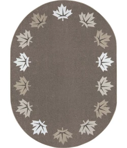 Joy Carpets Kid Essentials Neutral Parliament Hill 7ft.8in. x 10ft.9in. Oval Rug