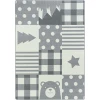 Joy Carpets Claremont Kids Cloudy Patchwork Boy 5ft.4in. x 7ft.8in. Rect. Rug