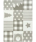Joy Carpets Claremont Kids Linen Patchwork Boy 5ft.4in. x 7ft.8in. Rect. Rug
