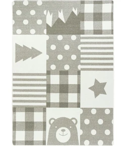 Joy Carpets Claremont Kids Linen Patchwork Boy 5ft.4in. x 7ft.8in. Rect. Rug